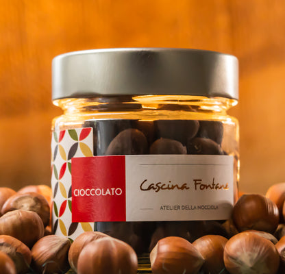 Nocciole Piemonte I.G.P. Pralinate al Cioccolato Fondente